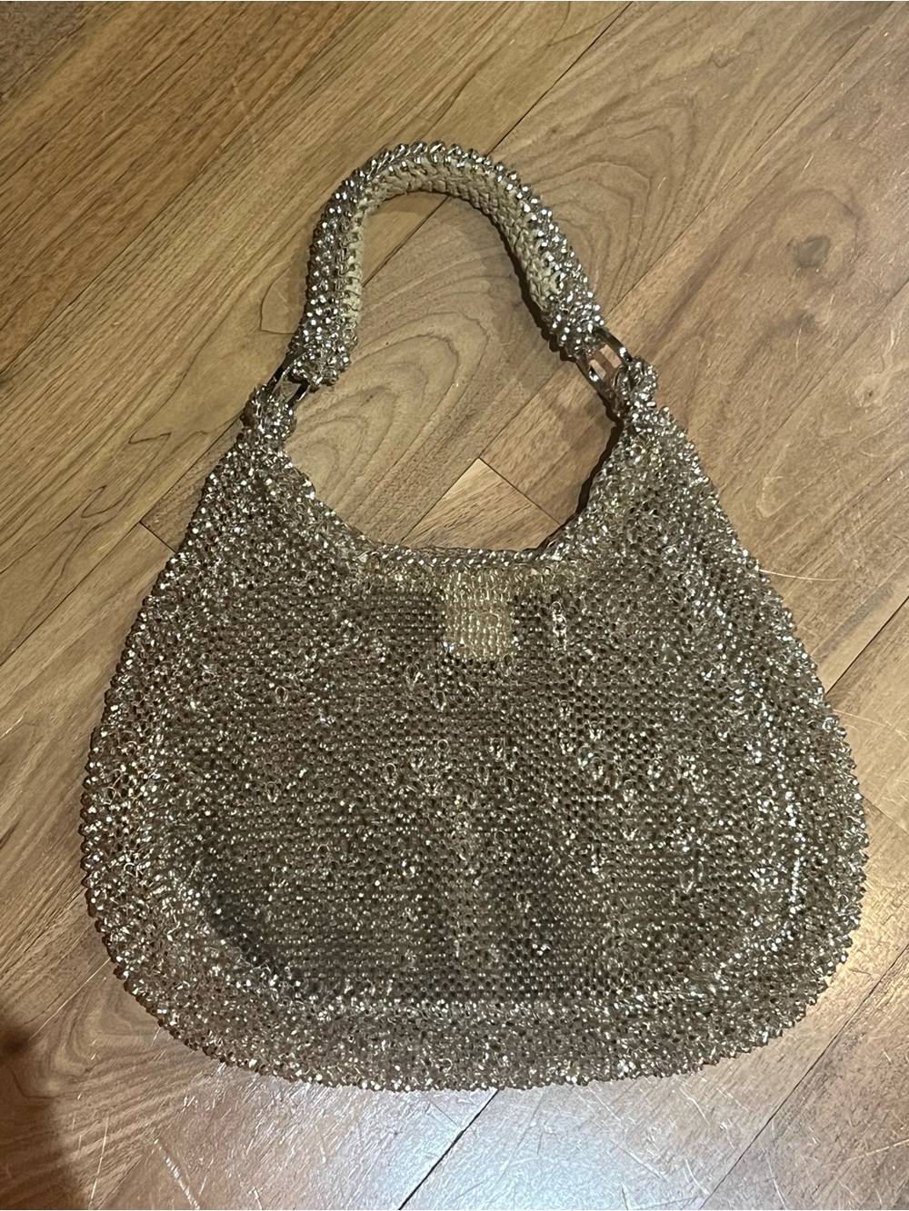 ANTEPRIMA Champagne Gold Wire Shoulder Bag with Padded Handle - Picture 3 of 8